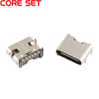 10pcs/lot 6 Pin SMT Socket Connector Micro USB Type C 3.1 Female Placement SMD DIP For PCB design DIY high current charging
