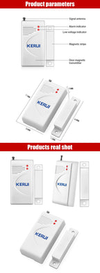 KERUI 433MHz Wireless Door Window Magnetic Sensor for W181 W184 W202 W204 WiFi GSM Home Security Alarm System