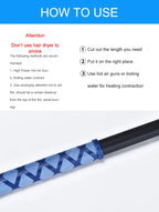 Anti-Slip Heat Shrink Tube for Fishing Rod/Racquet/Bicycle Handles/Tripod DIY 5 Colors 1M 15/18/20/22/25/28/30/35/40/50mm