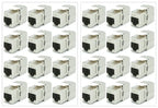 12/24pcs RJ45 Keystone Cat7 Cat6A Shielded FTP Zinc Alloy Module Network Keystone Jack Connector Adapter 10GB Network