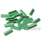 50pcs 2.54mm Terminal Block, 0.1" 2P 3P 4P 5P 6P 7P 8P 9P 10P 12P 14P 16P Rohs Brass PCB Screw Mount Wire Terminal Connector