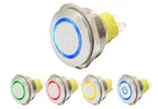 28mm 12v 24v led red green Metal Push Button Switch power mark locking Latching Self-reset Momentary switch spdt 1NO 1NC 2no2nc