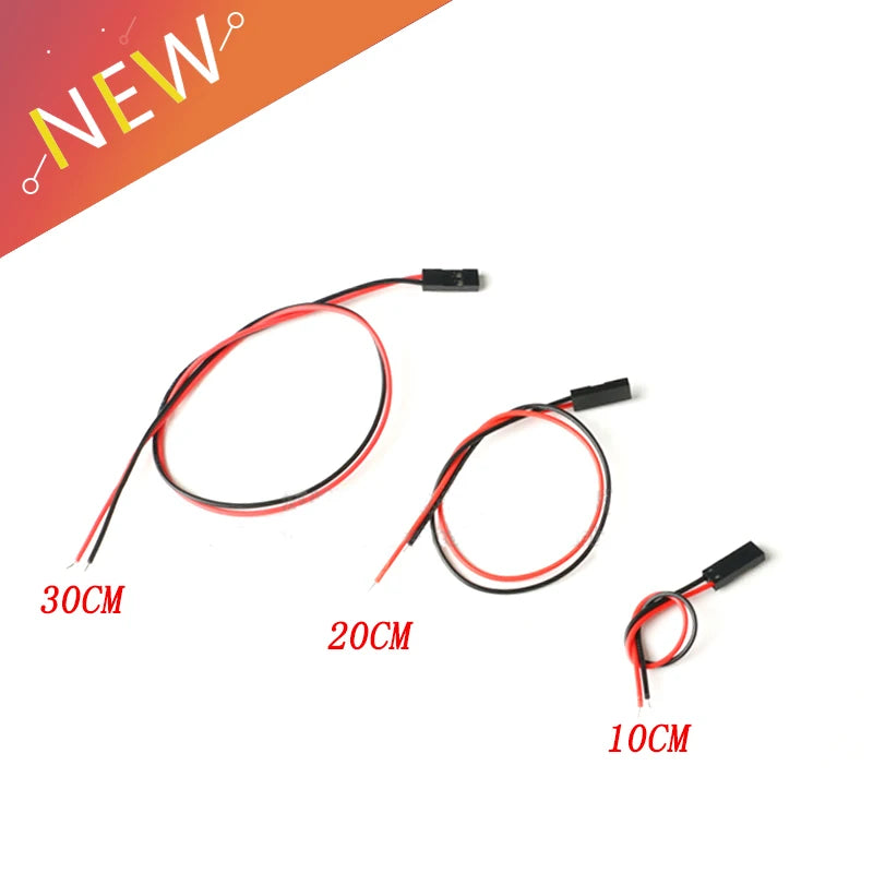 20pcs/10pc 2pin Dupont Cable 2P 2 Pin Female Jumper Connector Wire 2.54mm Pitch Length 10CM 20CM 30CM Single Head For 3D Printer