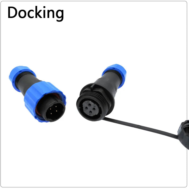 Waterproof Connector SP16 IP68 Cable Connector Plug & Socket Male and Female 2 3 4 5 6 7 8 9 Pin