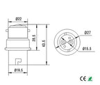 2pcs B22 To BA15D Lamp Base Adapter,BA15D To B22 Light Socket Holder Converter,allow You Install BA15D Lamp Into B22 Socket CE