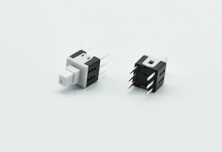 10pcs 5.8*5.8 Self-locking/reset PCB Keyboard Micro Switch Push Tactile Power Self lock On/Off Latching Switch 6pin mini 12V0.1A