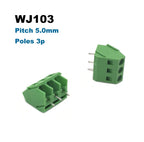 5/10Pcs Pitch 5.0mm 2P 3P Screw PCB Terminal Block Connector Straight Pin WJ103 Wire Cable Morsettiera 300V 15A 2.5mm2