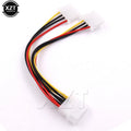 4 Pin Molex Male to 2 Ports 4 Pin Female Power Cable IDE 4Pin Power Cord 1 Divide 2 Power Chassis Computer Extension Adapter