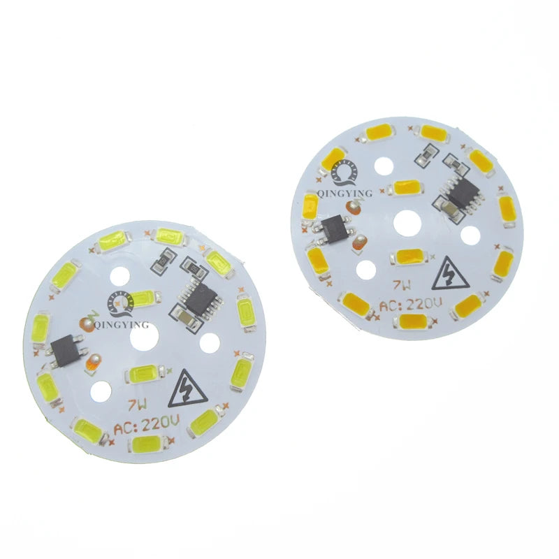 10pcs AC 220V LED PCB SMD5730 3W 5W 7W 10W 12W 15W 18W 24W Integrated IC Driver White/Warm White Light Source for LED Bulb