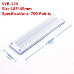 SYB 120 400 500 830 840 1660 MB102 GL-12 Points Solderless PCB Breadboard Mini Universal Test Protoboard DIY Bread Board