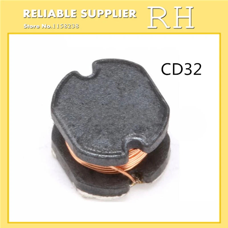 100PCS/Lot  SMD Power Inductors CD32  3.5*3*2mm 4.7uH 2.2uH 100uH 68uH 22uH 10uH 3.3uH 33uH 47uH 220uH 6.8uH 15uH