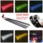 2 PCS LED Strip SMD3528 Waterproof Flexible 30CM Red Green Blue White Warm White Super Bright Car Styling Decor Stickers Lamp