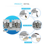5Pcs ST 16-PE 16mm² Ground Connector Din Rai Terminal Blockl Spring-Cage Connection 16mm Earth Wire ST16-PE