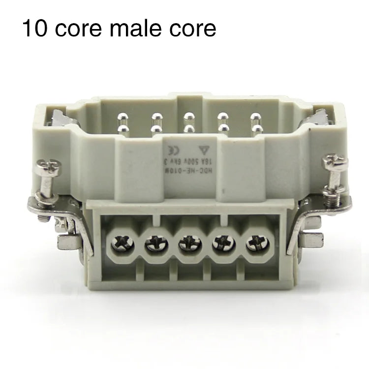 4/6/10/16/24 core heavy-duty connector HDC-HE male connector and female connector 16A500v aviation plug core