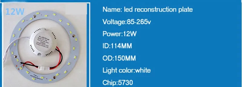6W 12W 15W 18W 24W 36W 80W 100W LED Ring PANEL Circle Light AC220V-240V SMD 5730 LED Round Ceiling Board The Circular Lamp Board