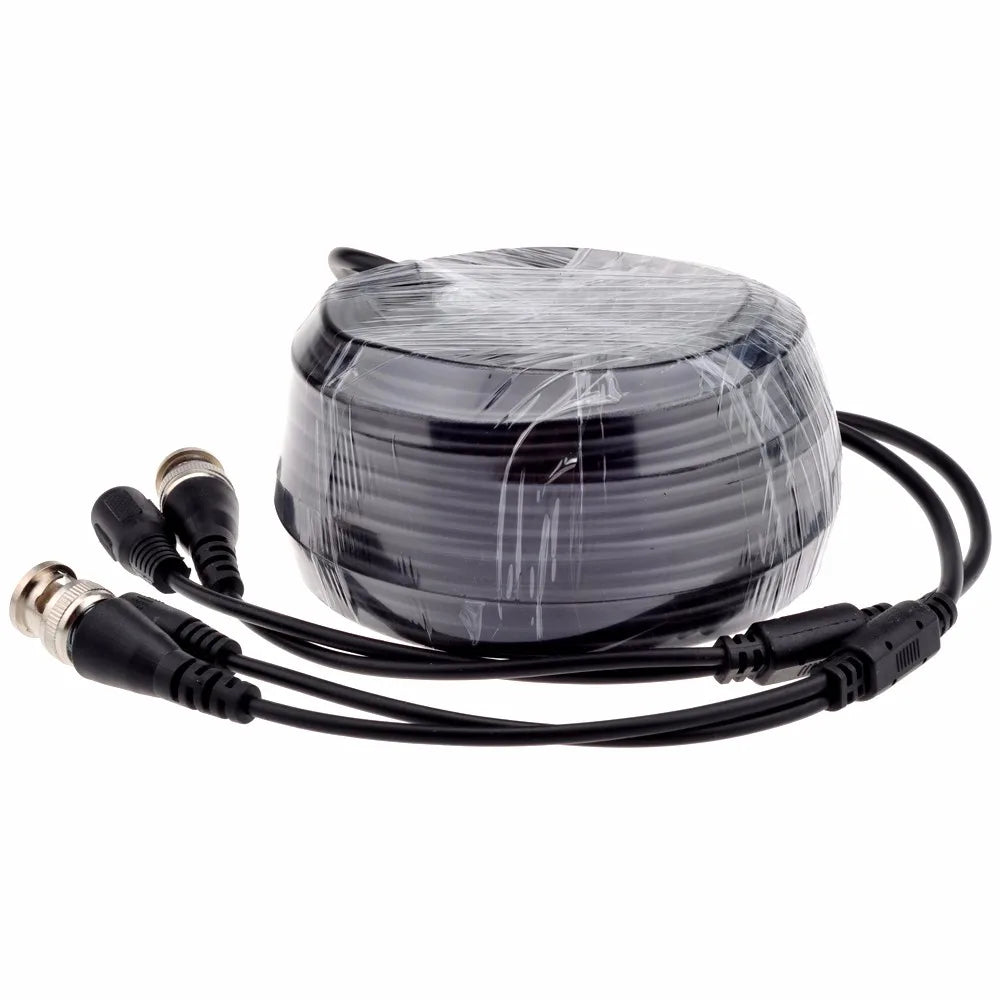 AZISHN CCTV BNC Power/video Cable 5M/10M/15M/20M/30M/40M/50M CCTV Cable Video Output DC Plug Cable for AHD/Analog cctv camera