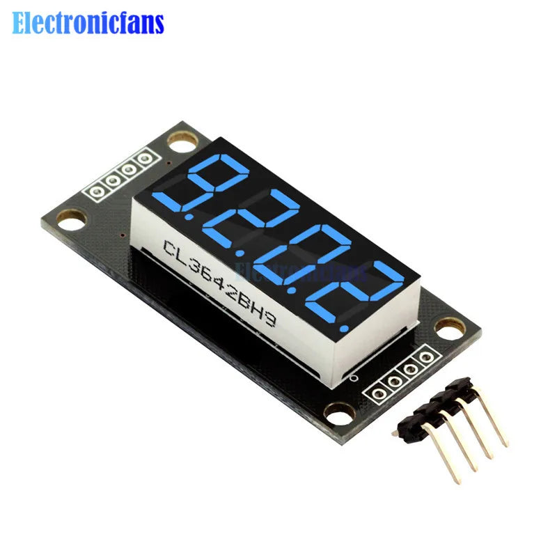 0.36 Inch 0.36" 4/6-Digit Red/Green/Yellow/Blue/White LED Digital Display Tube Decimal 7 Segments TM1637 Module For Arduino