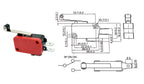 YIDI 16A 250VAC SPDT Momentary Travel Limit Micro Switch 1NO1NC 3pin Lever Roller V-15 V-151 V-152 V-153 V-154 V-155 Microswitch