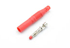 2 Pcs Straight Insulated Safety 4mm Male Banana Plug Wire Solder DIY Connectors Instrument test plug high current voltage gauge