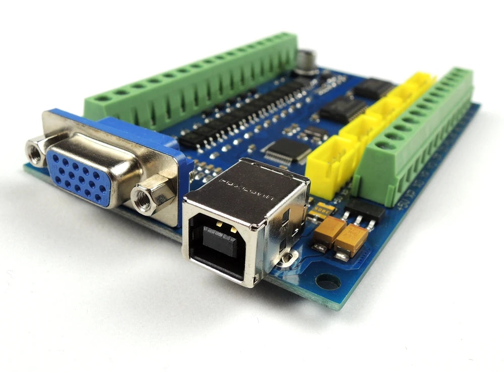 MACH3 USB CNC 5 Axis 100KHz Smooth Stepper Motion Control card breakout board+TB6600 4 Axis 4.5A Stepper Motor Driver board