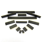 100pcs 2.54mm Single Row Straight 0.1" Reflow Rohs Gold PCB Connector PH8.5 2/3/4/5/6/7/8/9/10/12-40P Female Pin Header Socket