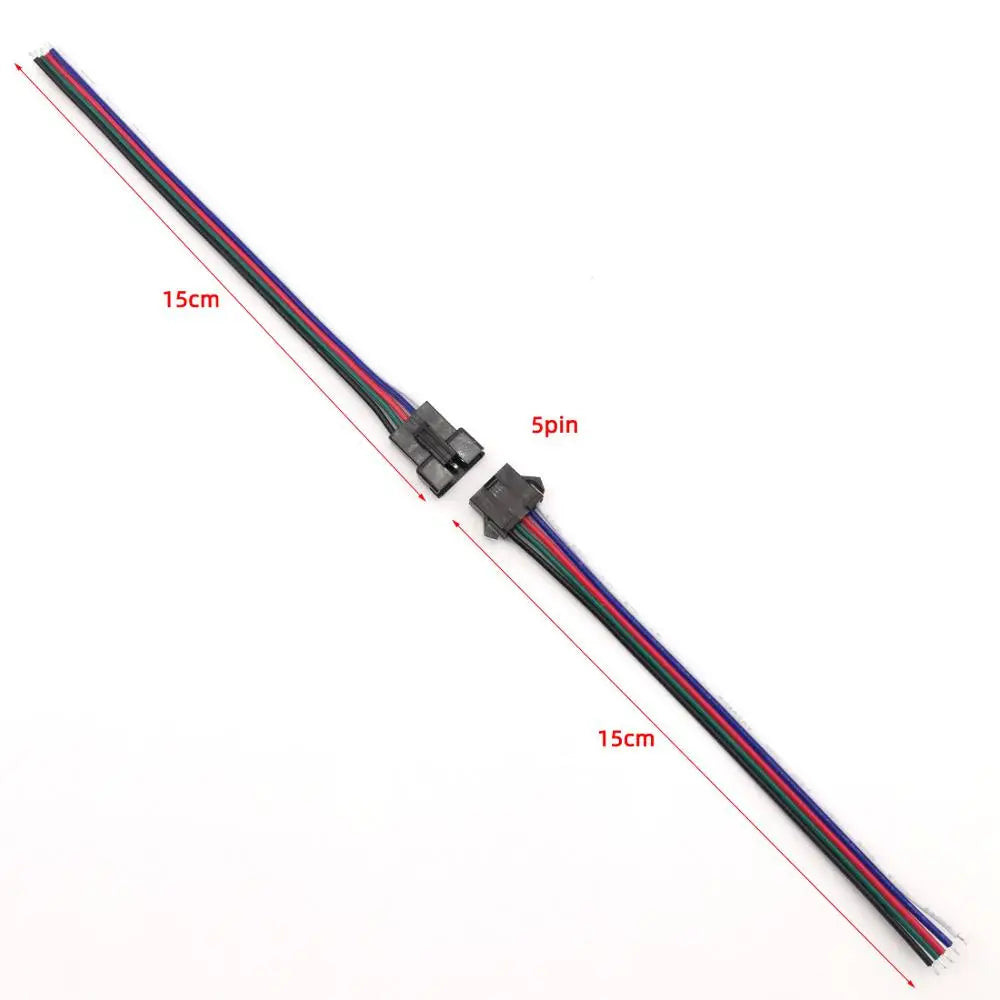 5Pairs JST SM 2P 3P 4P 5Pin 6 Pin Plug Male to Female Jack Socket Wire Cable Pigtail Connector Length 15cm
