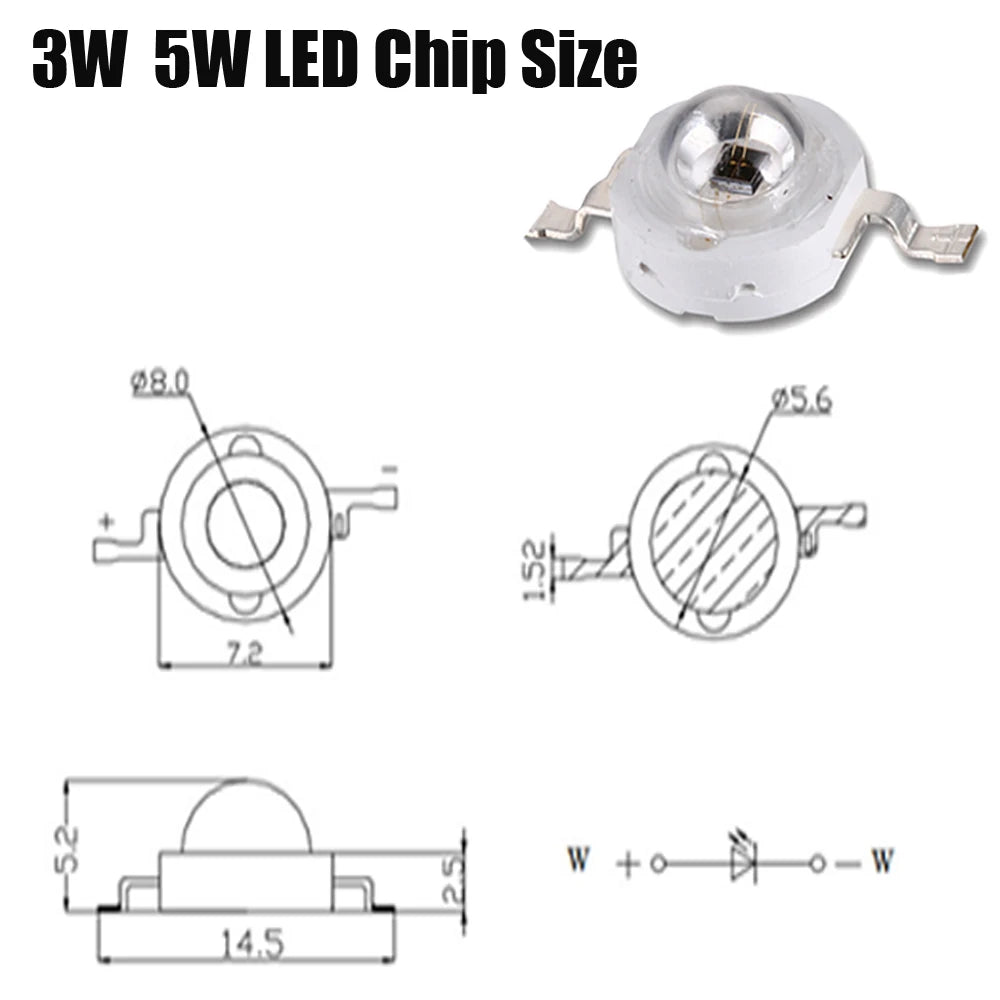 IR LED Illuminator Light 730Nm 850Nm 940Nm 3W 5W Waterproof Infrared Night Vision CCTV Fill Light for IP Camera