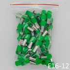 E16-12 Tube Insulating Insulated Terminals 16MM2 Cable Wire Connector Insulating Crimp Terminal 100PCS/Pack Connector E-