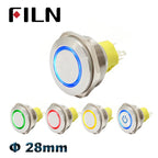 28mm 12v 24v led red green Metal Push Button Switch power mark locking Latching Self-reset Momentary switch spdt 1NO 1NC 2no2nc