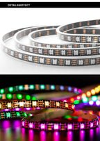 WS2812B Led Lights DC5V WS2812 RGB Led Strip Light Individually Addressable Smart Pixels Magic Light Black White PCB IP30 65 67