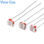 100pcs/10pcs 5MM Photoresistor 5528 Light Sensitive Resistor Dependent LDR GL5528 Photoelectric Detection Photo Photosensitive