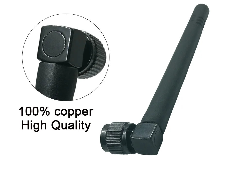 Eoth Wholesale Pure Copper 2.4GHz Antenna WIFI 3dBi SMA Male 2.4 GHz Antenna Wi-Fi Antenne Black for Wireless Wi-Fi Router