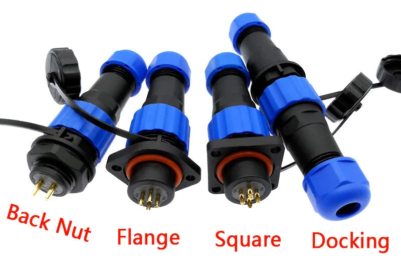Waterproof Connector SP16 IP68 Cable Connector Plug & Socket Male and Female 2 3 4 5 6 7 8 9 Pin
