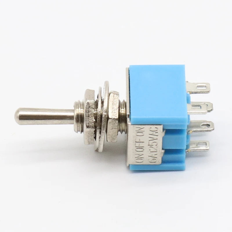 Promotion! 5pcs 3 Position 2P2T DPDT ON-OFF-ON Miniature Mini Toggle Switch 6A 125V