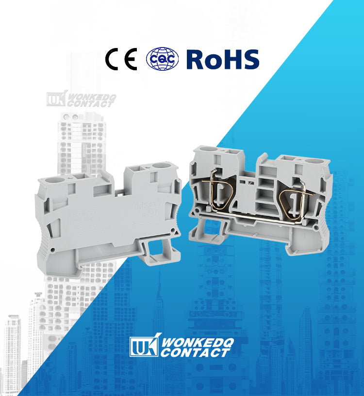 5Pcs ST 16-PE 16mm² Ground Connector Din Rai Terminal Blockl Spring-Cage Connection 16mm Earth Wire ST16-PE