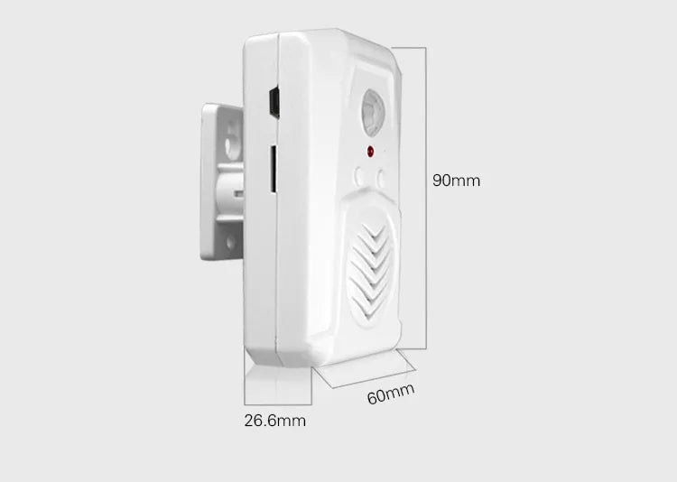 MP3 Downloadable Wireless PIR Motion Sensor Activated Player Infrared Doorbell Shop Store Welcome Voice Reminder with USB Cable
