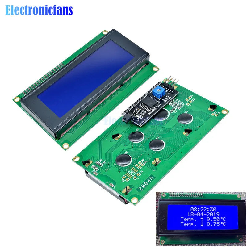 20X4 Character Blue Display HD44780 Controller LCD with Blue Screen Backlight IIC I2C TWI SPI Serial Interface for Arduino