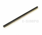 10Pcs 2.54mm Hole Female Header Round Pin Heade Straight Single/Double Row Optional 1x40P 2x40P PH3mm Single Row Gold-plated