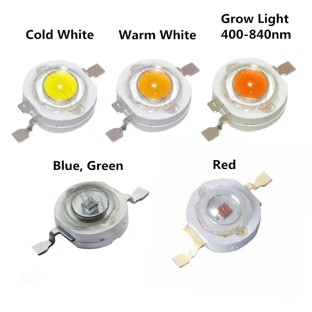 100Pcs LED COB Lamp Chip 1W 3W Mini LED Bulb Diode SMD Red Green Blue RGB 440 660nm For DIY LED Floodlight Spotlight Downlight