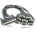 DB62 Male to DB9 Male 62P to 9P Male MOXA Serial port card 62Pin/9Pin Male Cable DB62 to RS232/RS422/RS485 DB62Pin to DB9in Line