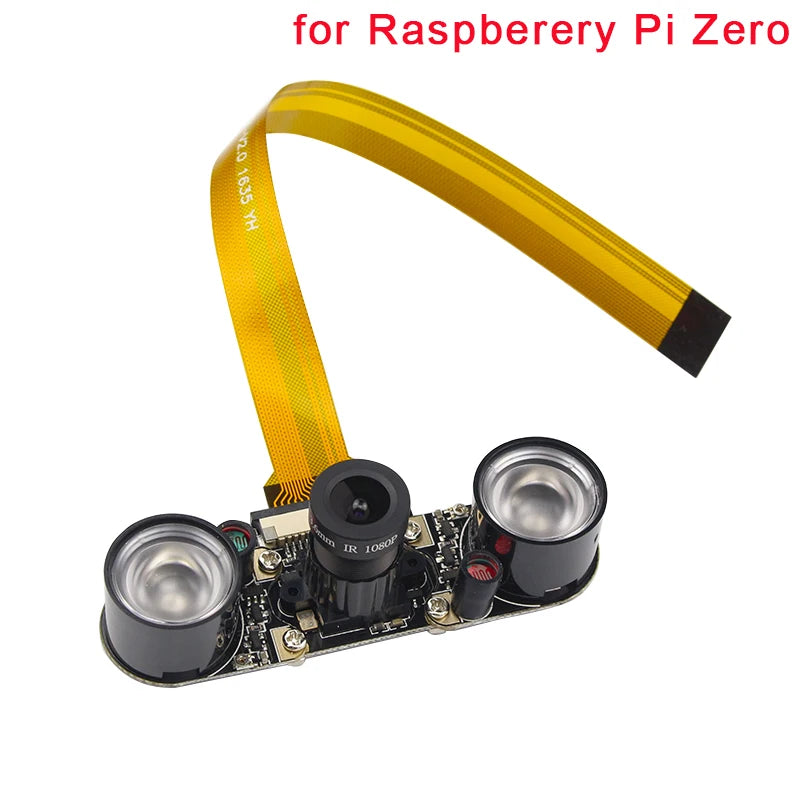 Raspberry Pi 5 Camera Focal Adjustable Module Night Vision with IR Sensor LED Light FFC for Raspberry Pi 5 Zero 2 W Zero W 1.3