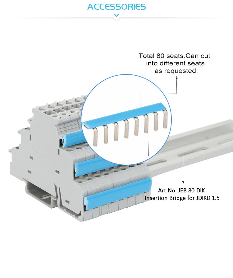 10Pcs DIKD 1.5 3 Levels Sensor Screw Connector 2.5 mm² 6-Conductor Electric Din Rail Triple Three Level Terminal Block DIKD1.5