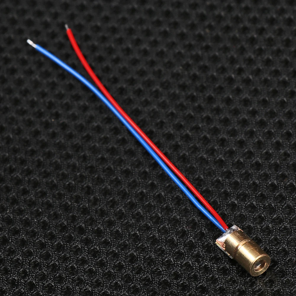 5pcs Laser Diode 650nm 6mm 3/5V 5 Million Watt Adjustable Laser Dot Module Red Copper Head Laser Woodworking Tools