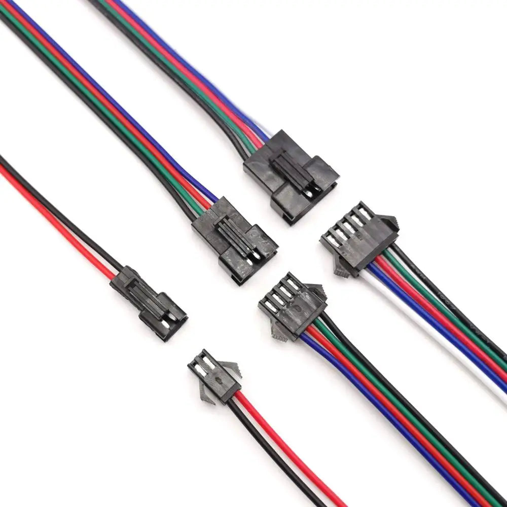 5Pairs JST SM 2P 3P 4P 5Pin 6 Pin Plug Male to Female Jack Socket Wire Cable Pigtail Connector Length 15cm