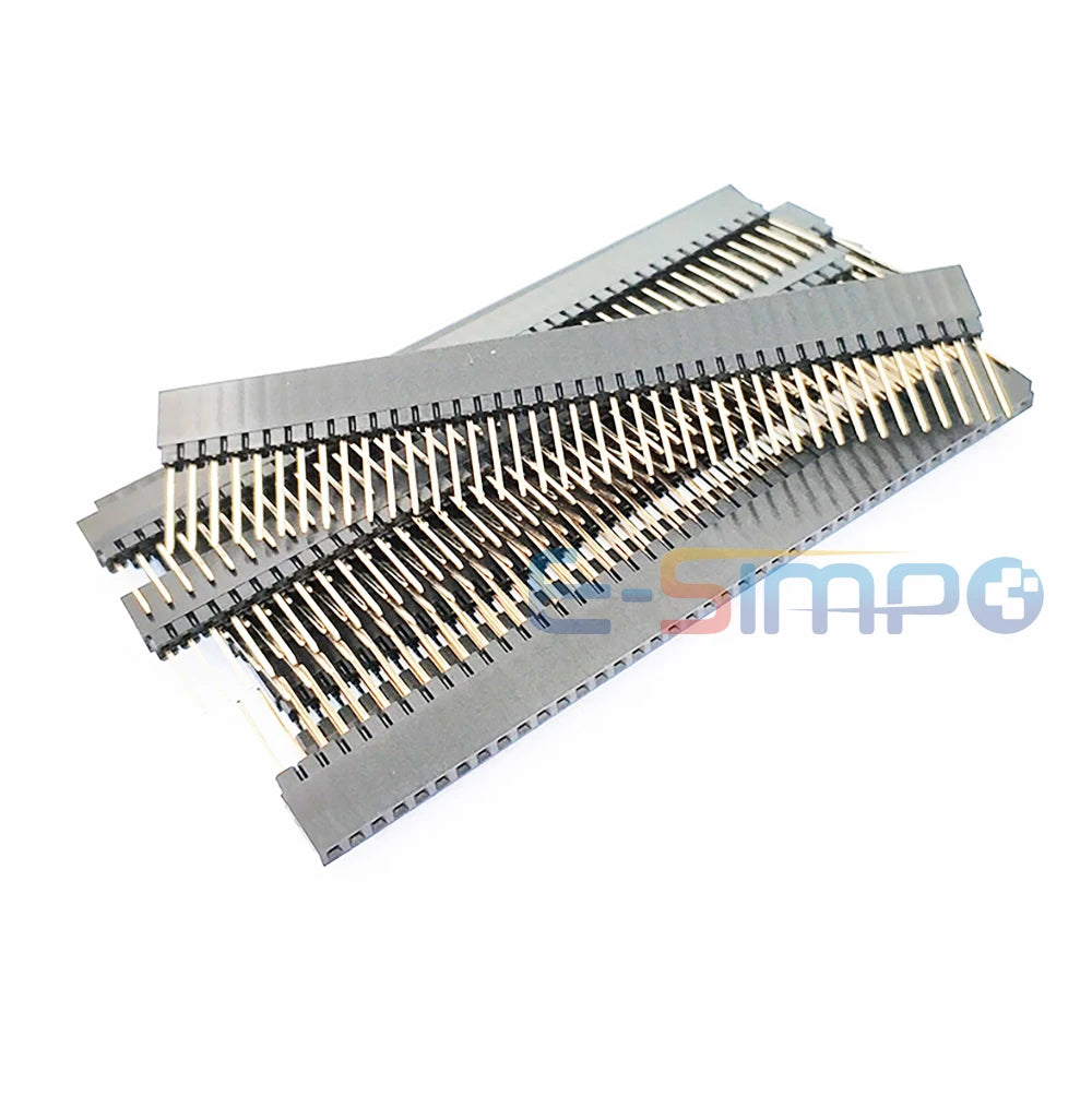 5pcs 2.54mm PC104 1X40P Single Stackable Rohs 1U Gold PC12.2mm PH11 6T PCB Industrial Female Pin Header Connector Socket Strip