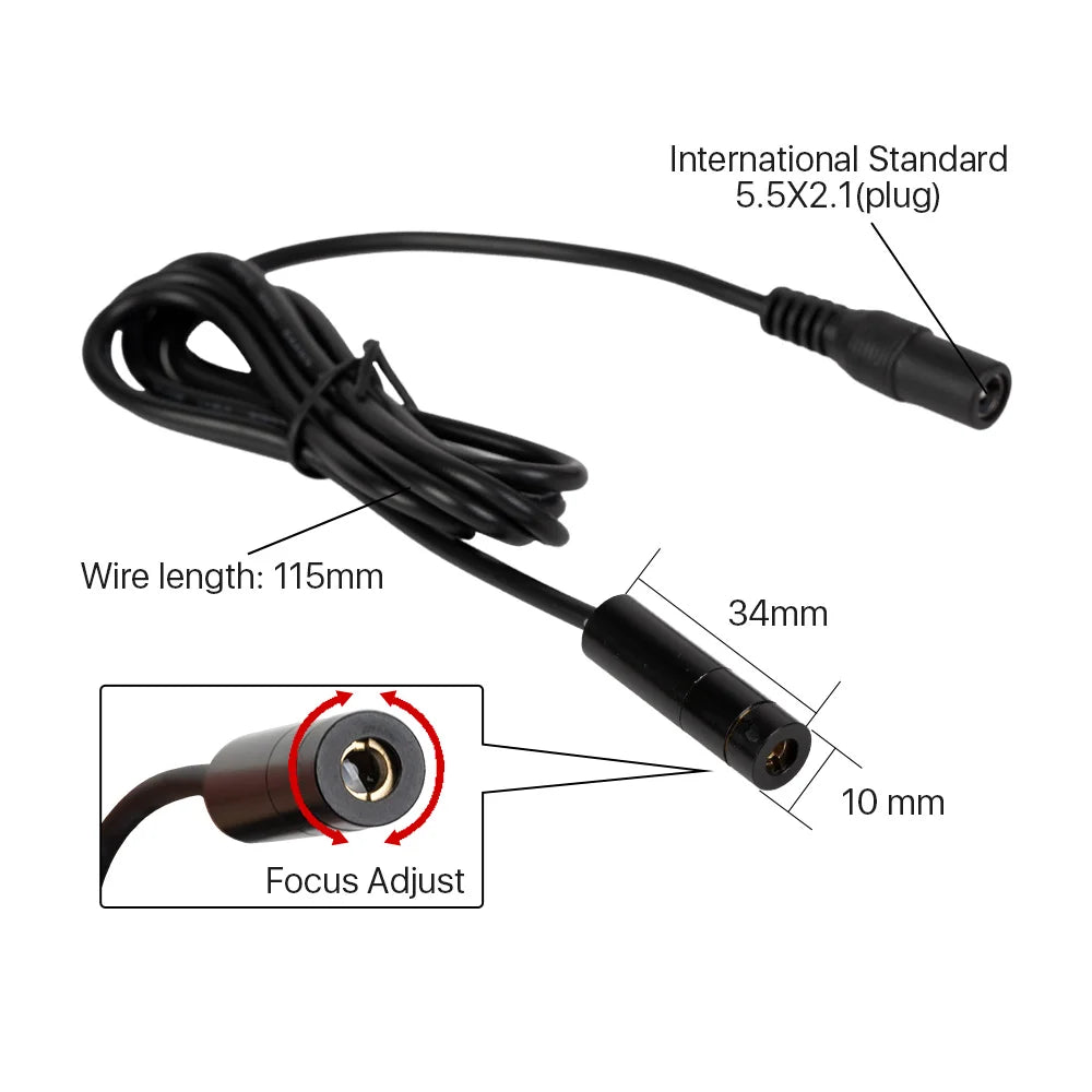 Red Laser Locator Red Dot Beam Marking Positioning  Red Focusable Laser Diode Module +Battery Case+mount For marking machine