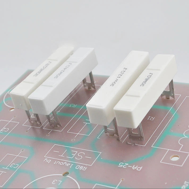 10pcs 1-9 ohm 30W High Power Resistor Non-inductive Ceramic Cement Resistor For Audio Frequency Divider Stage Speaker