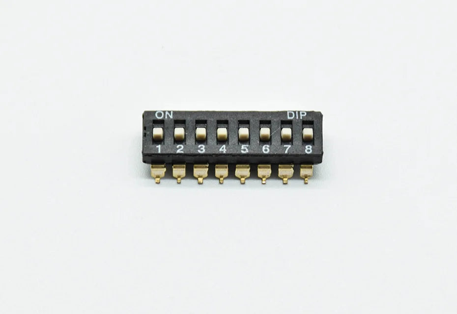 5pcs  KM-2P/3P/4P 5P 6P/8P 2.54mm chip DIP switch  gold-plated feet black SMD chip