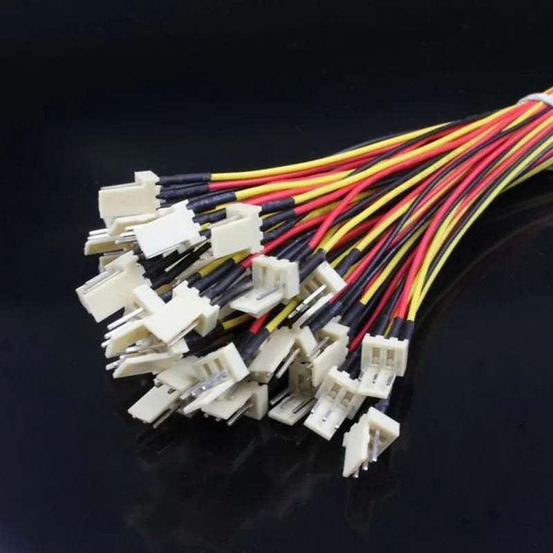 10pcs/20pcs 12V 3-Pin Male to 3-pin Female PC Fan Power Extension Lengthen Cable Fan Resistor Cable