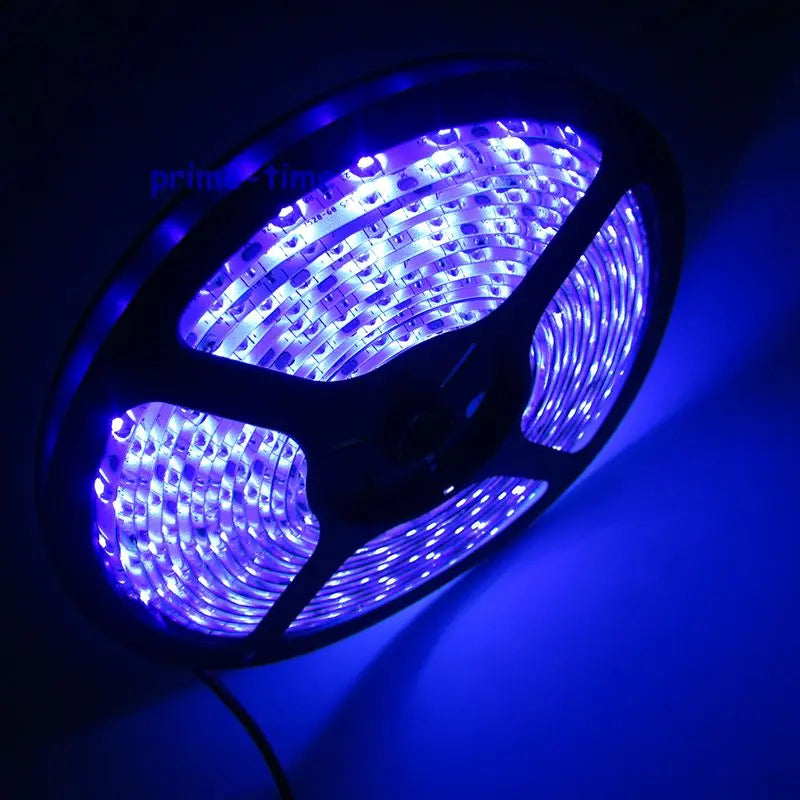 5M 2835 3528 SMD 60LED/M Waterproof UV Ultraviolet LED Strip, DC12V Or 5V 395NM-405NM 300LEDs Flexible LED Strip Light